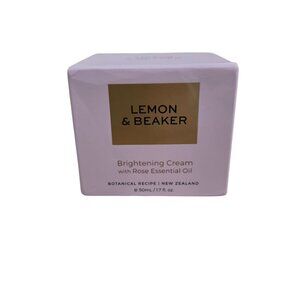 Lemon & Beaker Brightening Cream with Rose Essential Oil 50ml 1.7 fl oz New